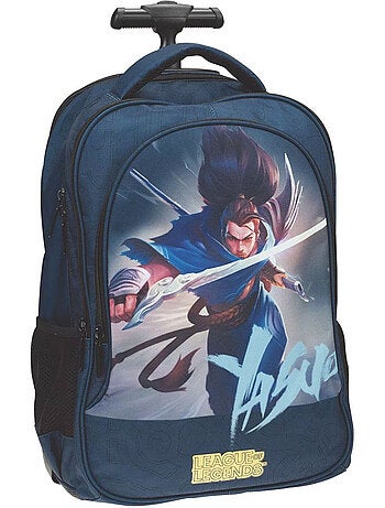 Sac à dos à roulettes imprimé League of Legends Yasuo textile La boutique des toons