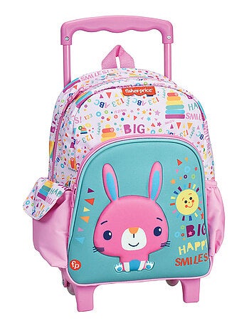 Sac à dos à roulettes Lapin Fisher Price 30 CM Maternelle