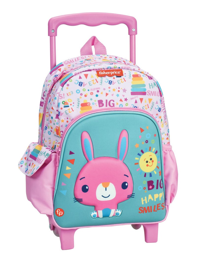 Sac à dos à roulettes Lapin Fisher Price 30 CM Maternelle Rose - Kiabi