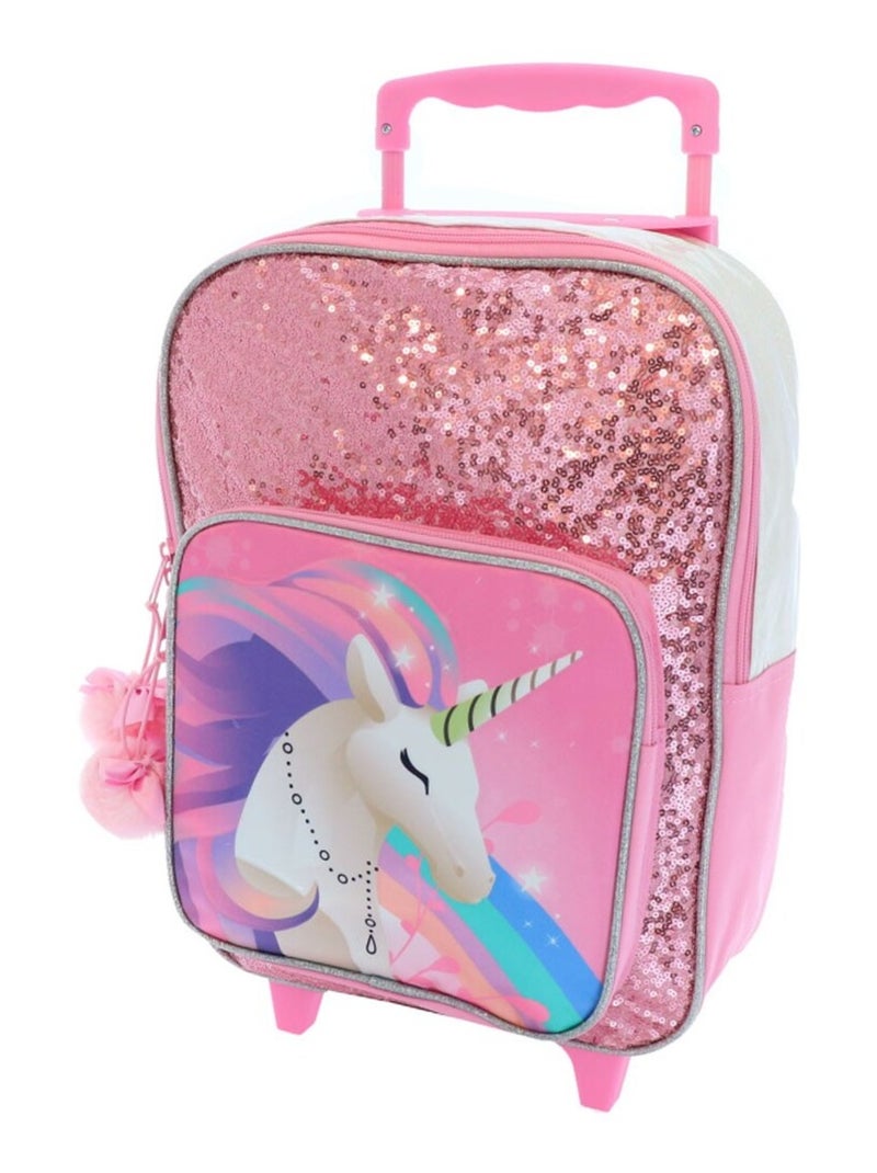 Sac à dos à roulettes Licorne - Design girly - JCB Rose clair - Kiabi