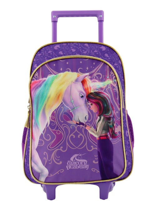 Sac à dos à roulettes Licorne - Motif fantaisie - L'école des licornes - Kiabi