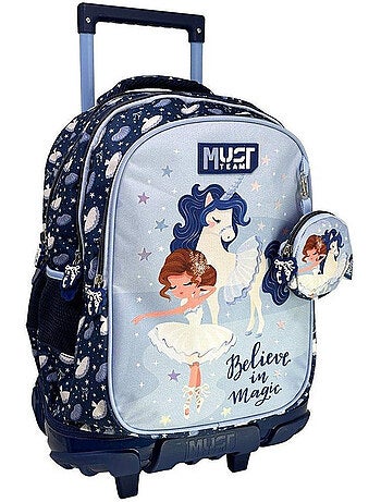 Sac à dos à roulettes licorne et ballerine 45 cm - La boutique des toons