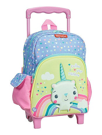 Sac à dos à roulettes Licorne Fisher Price 30 CM Maternelle