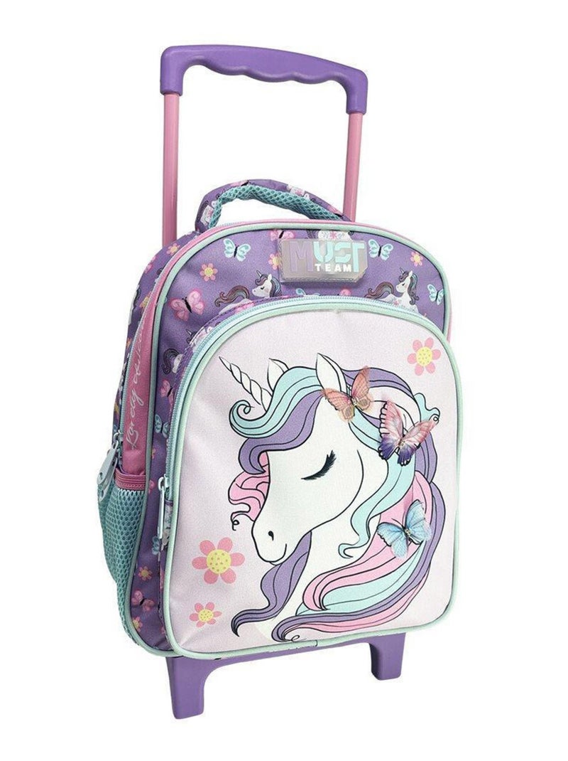 Sac à dos à roulettes Licorne polyester - Must Lovely Trolley Multicolore - Kiabi
