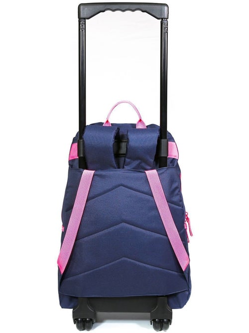 Sac à dos à roulettes Lililou Chat Bleu marine Bagtrotter - Kiabi