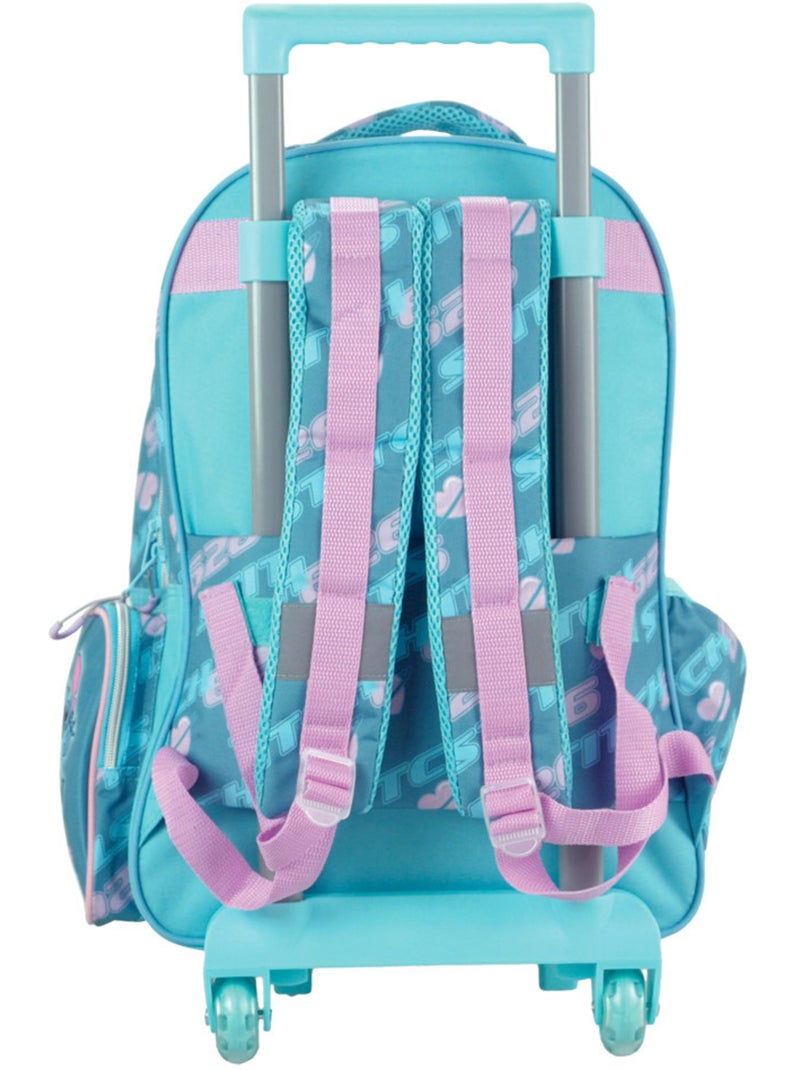 Sac à dos à roulettes Lilo et Stitch 4 roues 46 cm Bleu turquoise - Kiabi