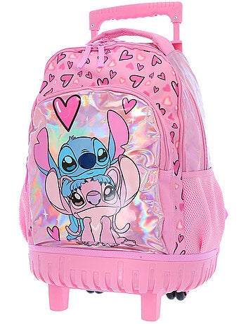 Sac à dos à roulettes Lilo et Stitch 43 cm à 2 compartiments zippés