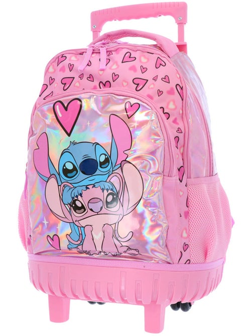Sac à dos à roulettes Lilo et Stitch 43 cm à 2 compartiments zippés - Kiabi Sac à dos à roulettes Lilo et Stitch 43 cm à 2 compartiments zippés - Kiabi