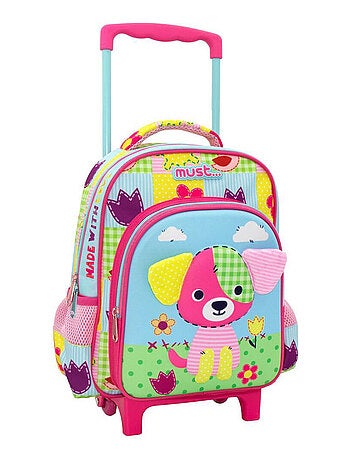 Sac à dos à roulettes maternelle - Chiot Lovely - Trolley compact pratique