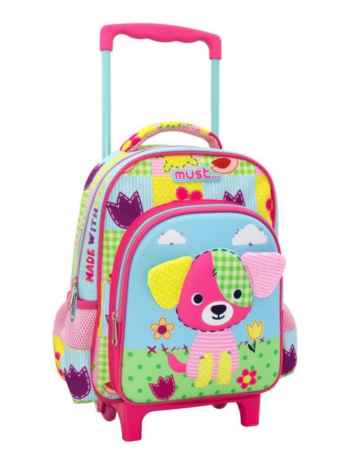 Sac à dos à roulettes maternelle - Chiot Lovely - Trolley compact pratique - Kiabi