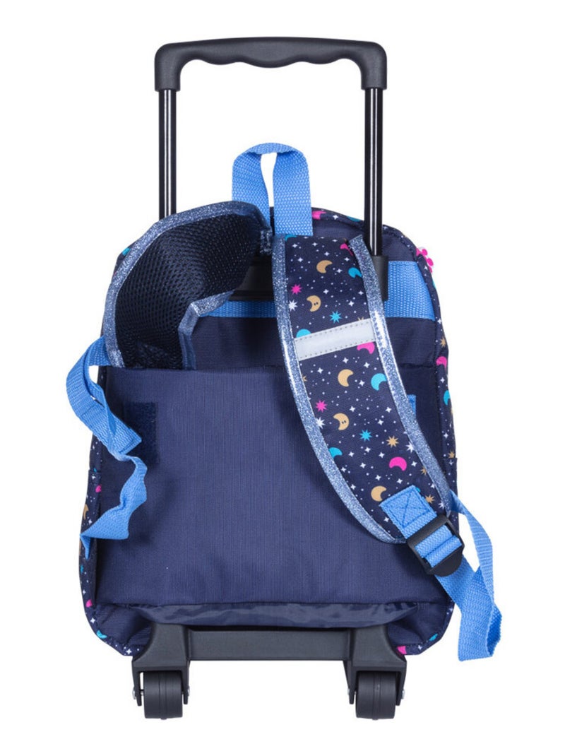 Sac à dos à roulettes maternelle - Compact - Chacha Bleu marine - Kiabi
