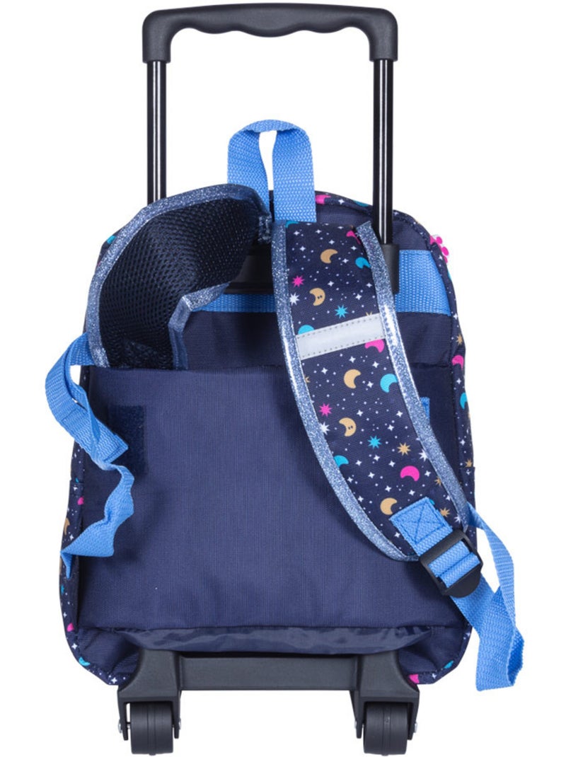 Sac à dos à roulettes maternelle - Compact - Chacha Bleu marine - Kiabi