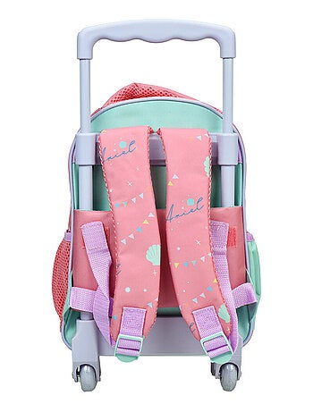 Sac à dos à roulettes maternelle - Licence Disney Princess Ariel - Compact