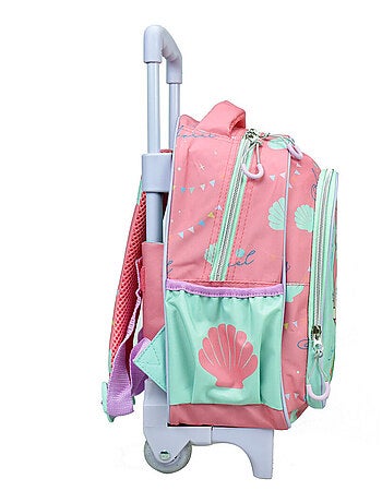 Sac à dos à roulettes maternelle - Licence Disney Princess Ariel - Compact