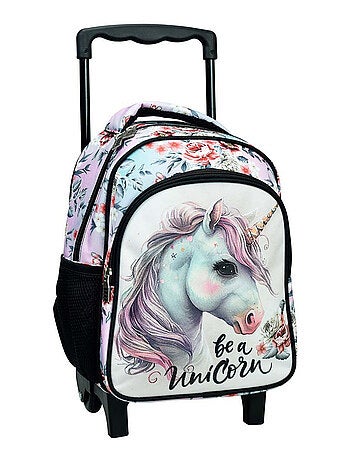Sac à dos à roulettes maternelle - Licorne Magique - Trolley pratique