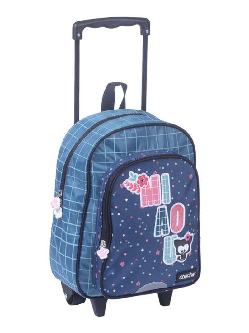 Sac à dos à roulettes maternelle - Motif Miaou - Chacha Multicolore - Kiabi