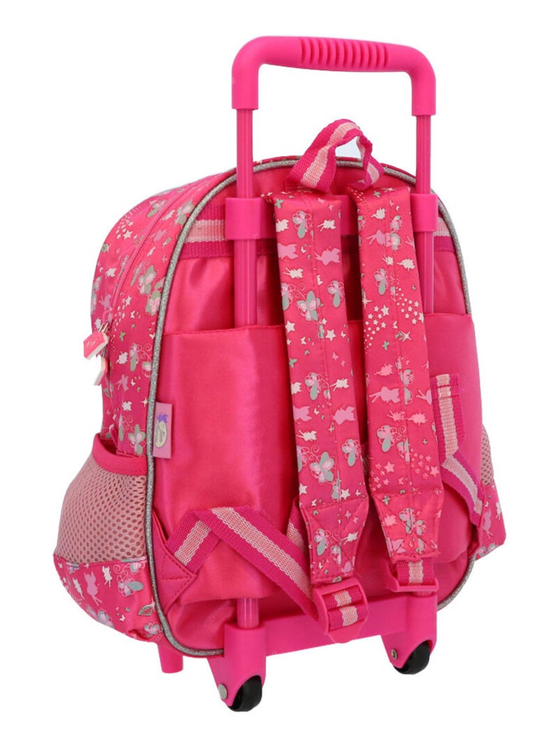 Sac à dos à roulettes maternelle - Princesse Fairies - Fille Rose - Kiabi