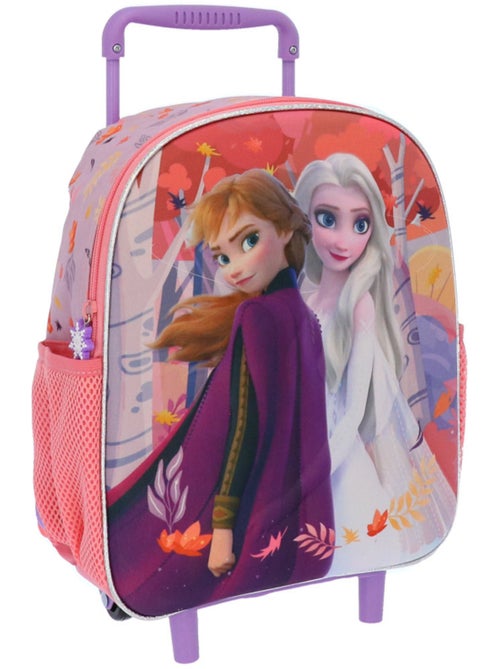 Sac à dos à roulettes maternelle 3D imprimé La reine des neiges - Kiabi Sac à dos à roulettes maternelle 3D imprimé La reine des neiges - Kiabi