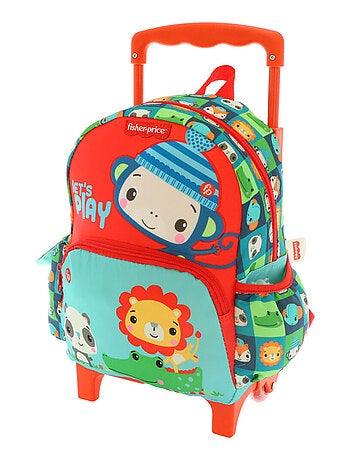 Sac à dos à roulettes maternelle Animaux Fisher Price 30 CM