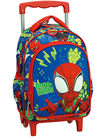 Sac à dos à roulettes maternelle Dino-Webs avec poignée télescopique Spidey