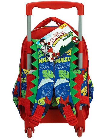 Sac à dos à roulettes maternelle Dino-Webs avec poignée télescopique Spidey