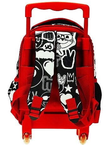 Sac à dos à roulettes maternelle GIM Emoji imprimé Too Lit en polyester