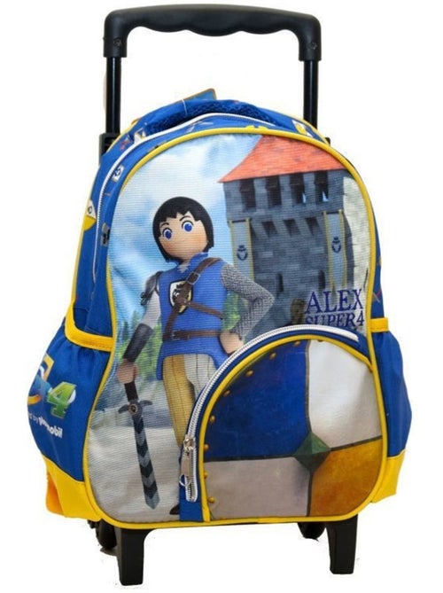 Sac à dos à roulettes maternelle Playmobil Super 4 motif Alex polyester - Kiabi Sac à dos à roulettes maternelle Playmobil Super 4 motif Alex polyester - Kiabi