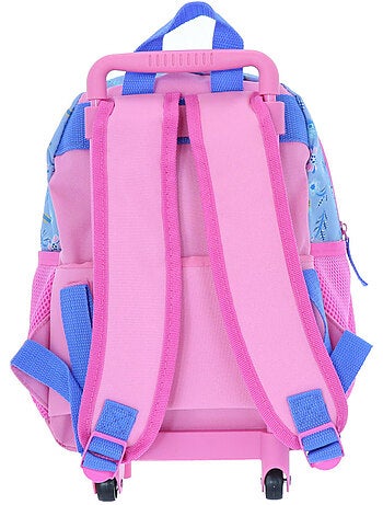 Sac à Dos à Roulettes maternelle Stitch Flowers 32 CM