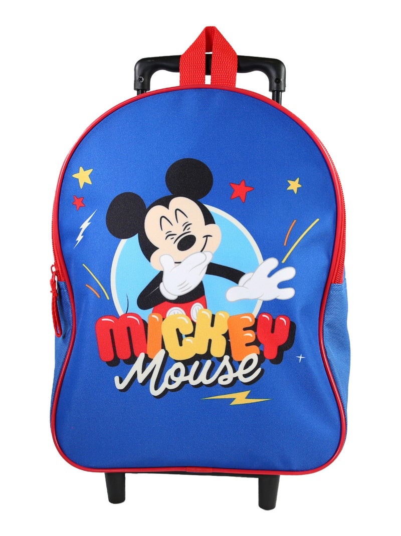 Sac à dos à roulettes Mickey Bleu - Bagtrotter Bleu - Kiabi