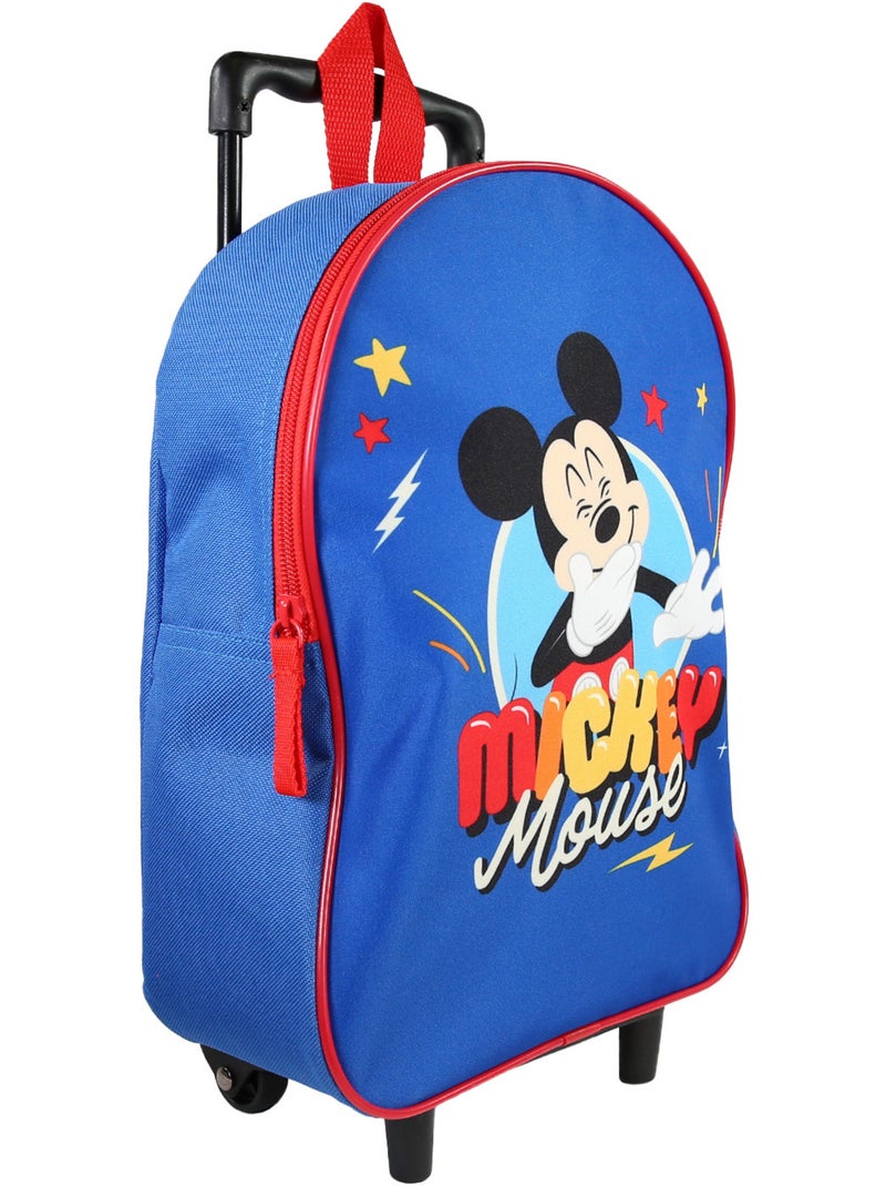 Sac à dos à roulettes Mickey Bleu - Bagtrotter Bleu - Kiabi