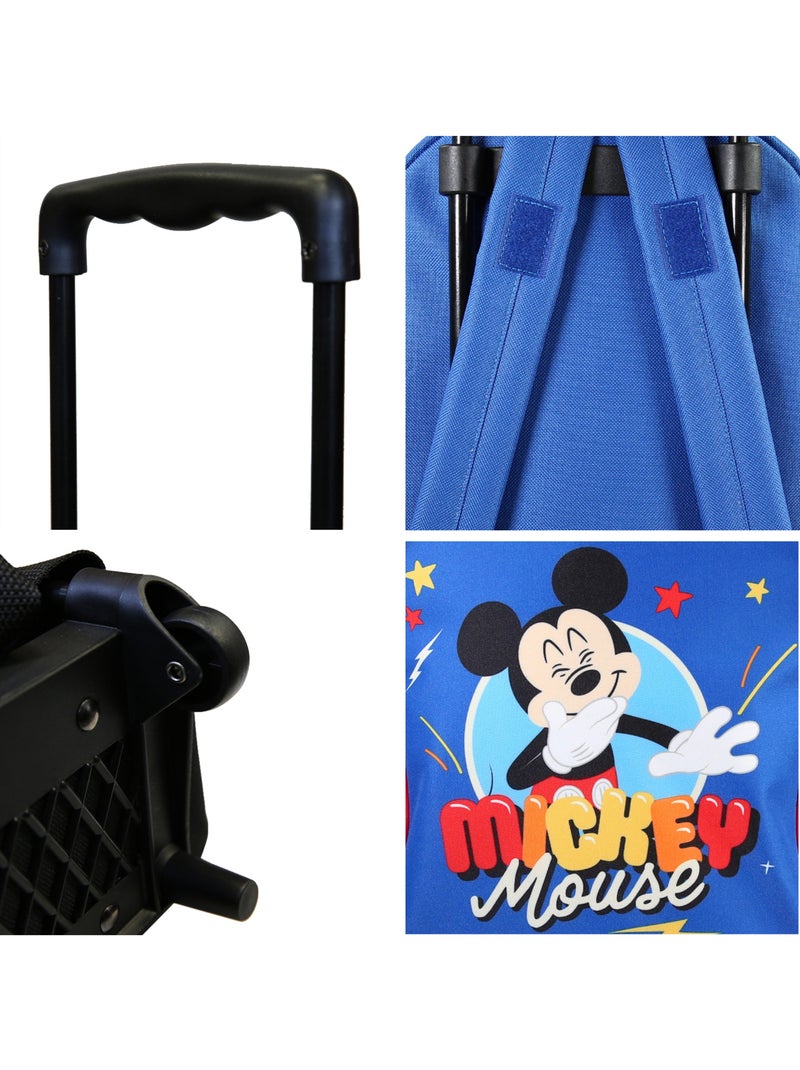 Sac à dos à roulettes Mickey Bleu - Bagtrotter Bleu - Kiabi