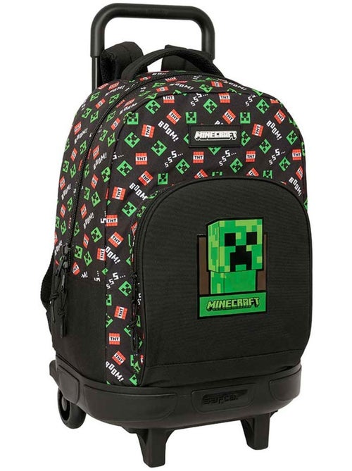 Sac à dos à roulettes Minecraft Creeper 22 L avec poignée télescopique 45 cm - Kiabi Sac à dos à roulettes Minecraft Creeper 22 L avec poignée télescopique 45 cm - Kiabi