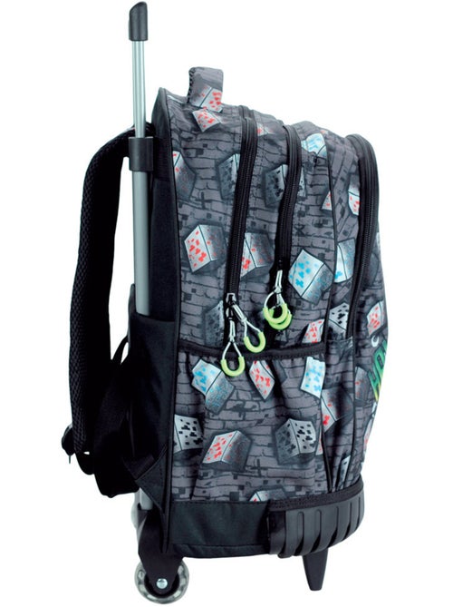 Sac à dos à roulettes Minecraft Creeper 46 cm 4 roues - Kiabi Sac à dos à roulettes Minecraft Creeper 46 cm 4 roues - Kiabi