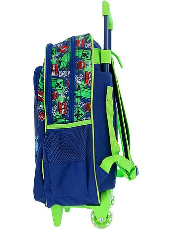 Sac à dos à roulettes Minecraft Creeper 48 cm 2 compartiments Minecraft