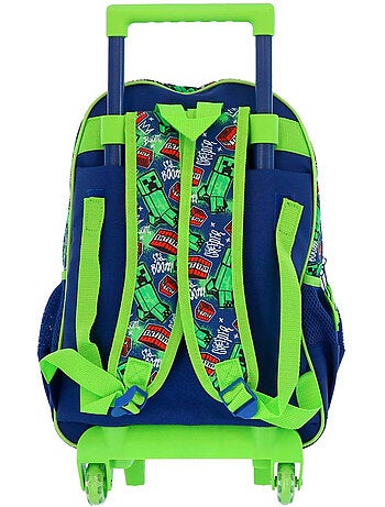 Sac à dos à roulettes Minecraft Creeper 48 cm 2 compartiments Minecraft