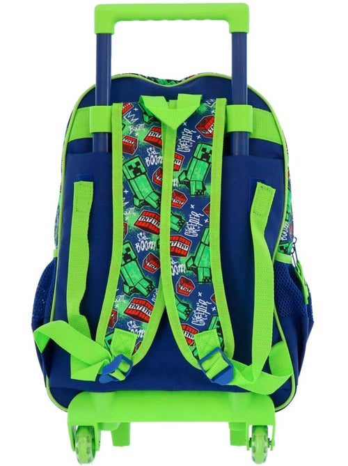 Sac à dos à roulettes Minecraft Creeper 48 cm 2 compartiments Minecraft - Kiabi
