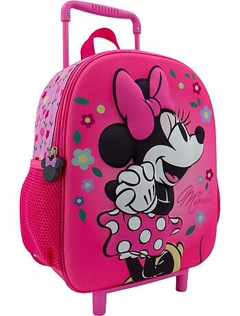 Sac à dos à roulettes Minnie avec motif 3D et panneau moulé