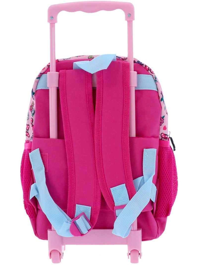 Sac à dos à roulettes Minnie fleurs 3D textile 36 cm Multicolore - Kiabi