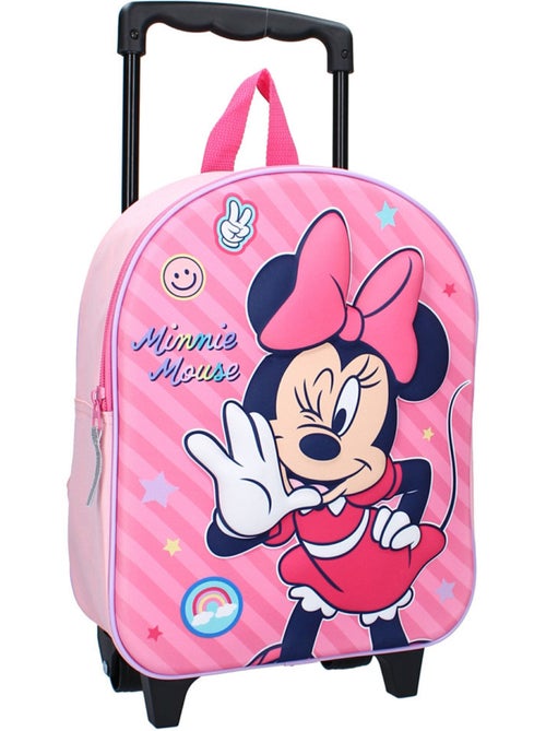 Sac à dos à roulettes 'Minnie Mouse' 3D maternelle 32 cm - MINNIE - Kiabi