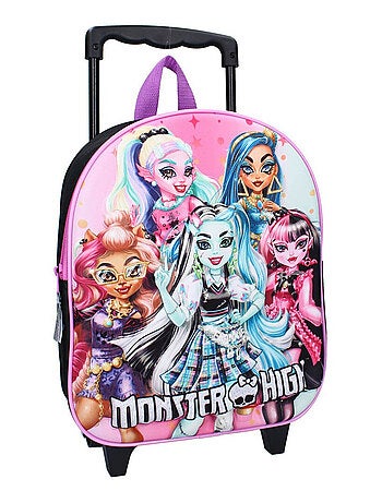 Sac à dos à roulettes Monster High The Boo Crew 3D 32 CM - Maternelle