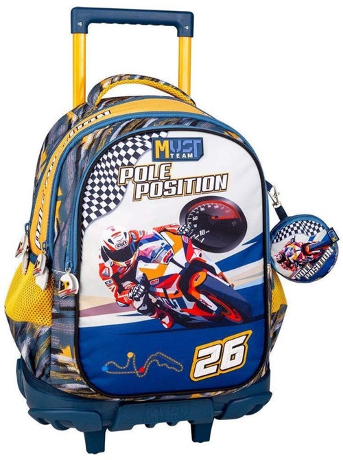 Sac à Dos à Roulettes Moto Pole Position 45 CM - Trolley scolaire - Kiabi