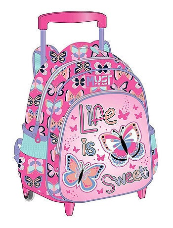 Sac à dos à roulettes Must Papillons Life is Sweet 31 CM Trolley - Maternelle