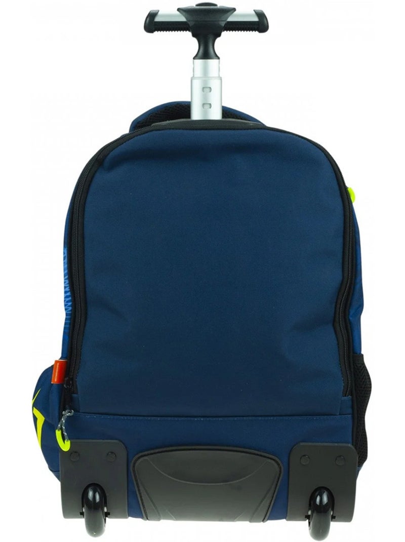 Sac à dos à roulettes NERF 46 cm avec poignée télescopique matelassée Bleu marine - Kiabi