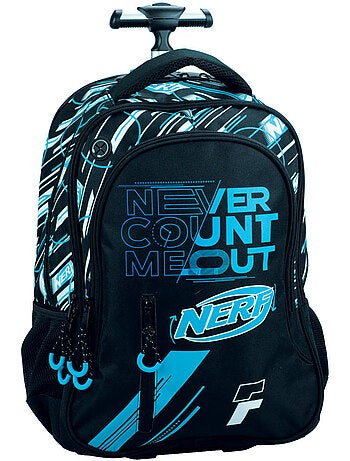 Sac à dos à roulettes – never count me – 48 cm – nerf