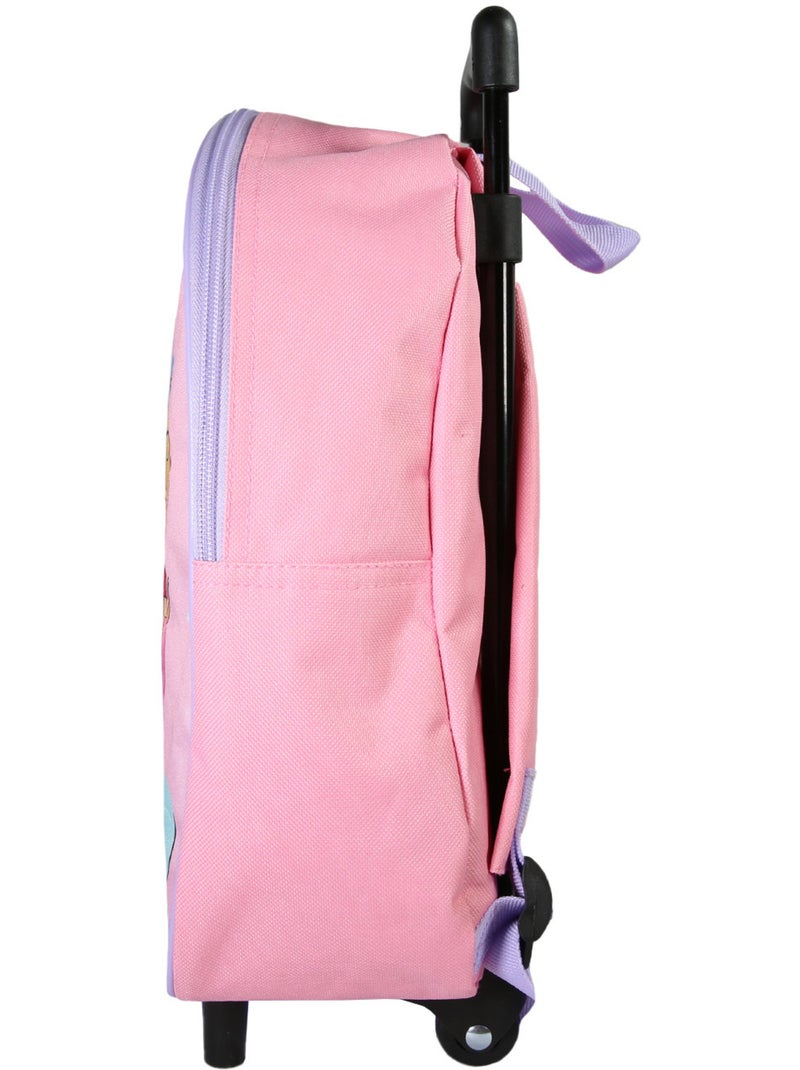Sac à dos à roulettes Princesses Disney rose - Bagtrotter Rose pâle - Kiabi