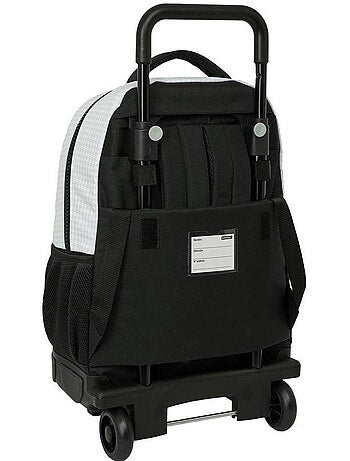 Sac à Dos à Roulettes Real Madrid Black & White 45 CM - Trolley scolaire