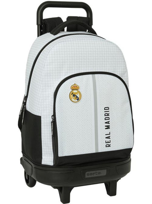 Sac à Dos à Roulettes Real Madrid Black & White 45 CM - Trolley scolaire - Kiabi