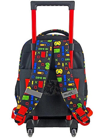 Sac à dos à roulettes rétro gaming CMP Level 34 3 compartiments zippés