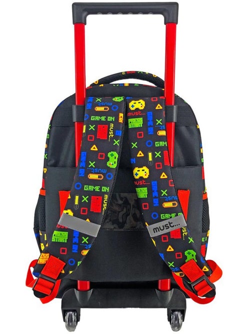 Sac à dos à roulettes rétro gaming CMP Level 34 3 compartiments zippés - Kiabi