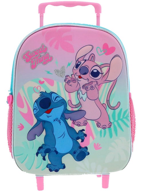 Sac à dos à roulettes rigide 3D Stitch & Angel 36 cm Lilo et Stitch - Kiabi Sac à dos à roulettes rigide 3D Stitch & Angel 36 cm Lilo et Stitch - Kiabi